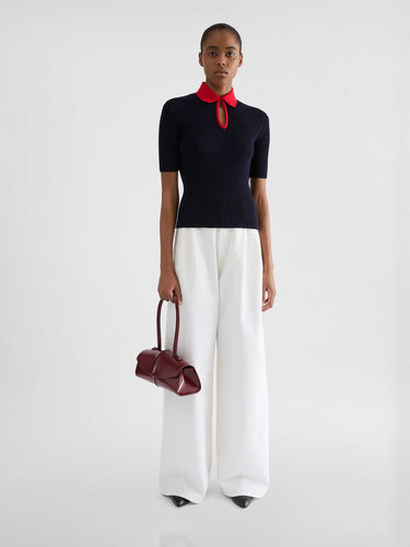 Jil Sander Mujer Barcelona Polo Punto Fino color Azul Noche sku 783-000098 01 - Foto 2