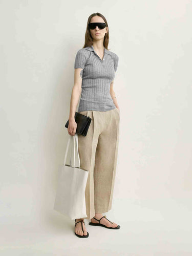 TOTEME Mujer Barcelona Polo Punto Canalé color Gris sku 783-000102 02 - Foto 2