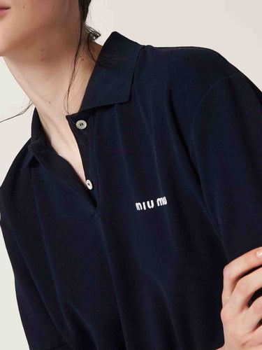 Miu Miu Mujer Barcelona Polo Logo color Azul Marino sku 783-000107 01 - Foto 3