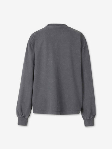 Ganni Mujer Barcelona Camiseta Manga Larga color Gris Antracita sku 783-000111 01 - Foto 2
