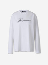 Jacquemus Hombre Barcelona Camiseta Logo Manga Larga color Blanco sku 783-000115 01 - Foto 1