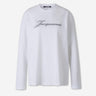 Jacquemus Hombre Barcelona Camiseta Logo Manga Larga color Blanco sku 783-000115 01 - Foto 1