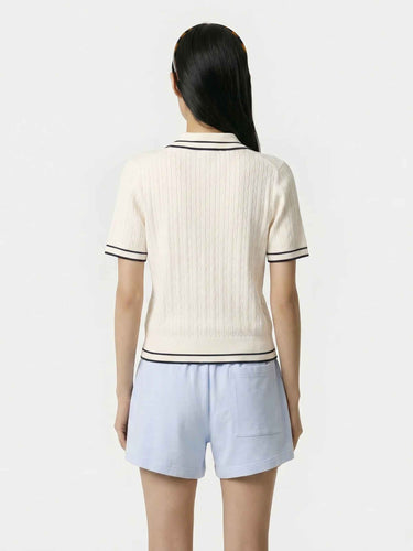 Sporty & Rich Mujer Barcelona Pol Punto Cable color Blanco sku 783-000116 01 - Foto 4