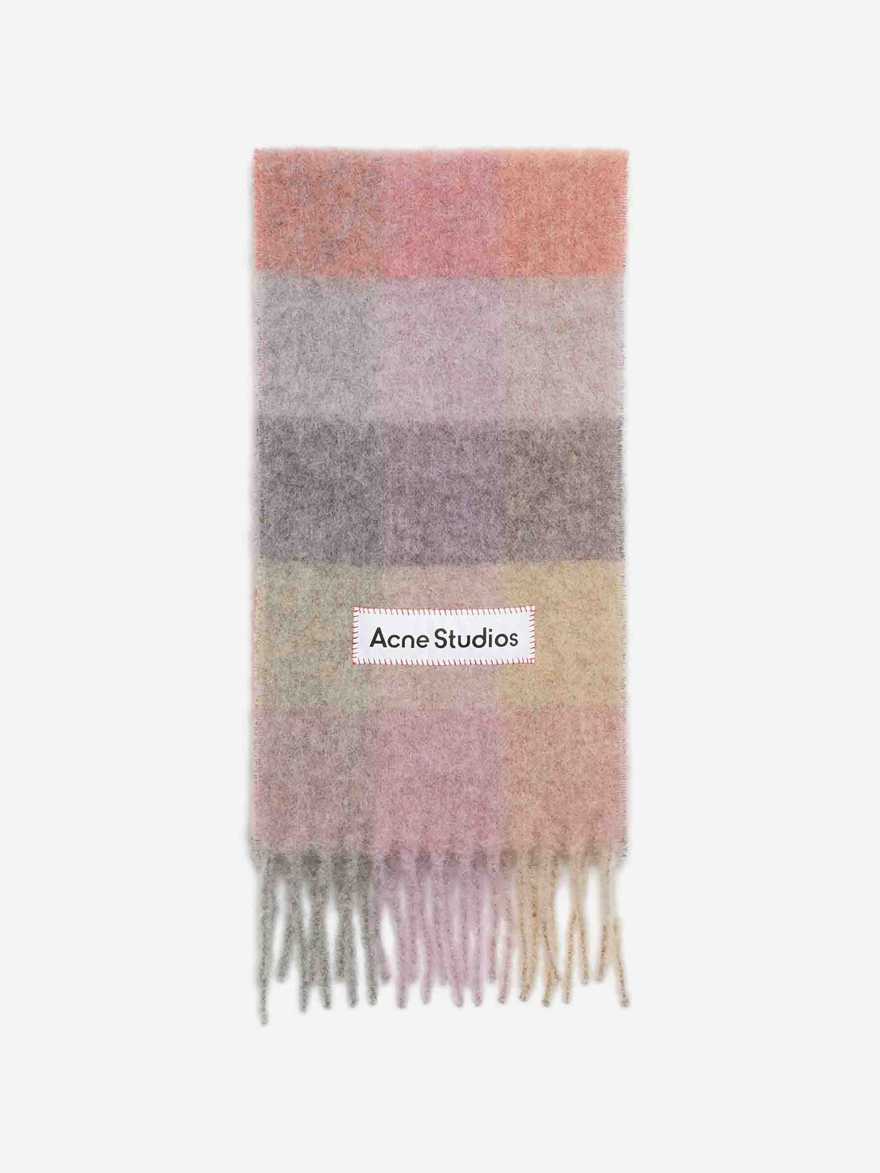 Acne Studios Mujer Barcelona Bufanda Motivo Cuadros color Rosa Palo sku 796-000116 02 - Foto 1