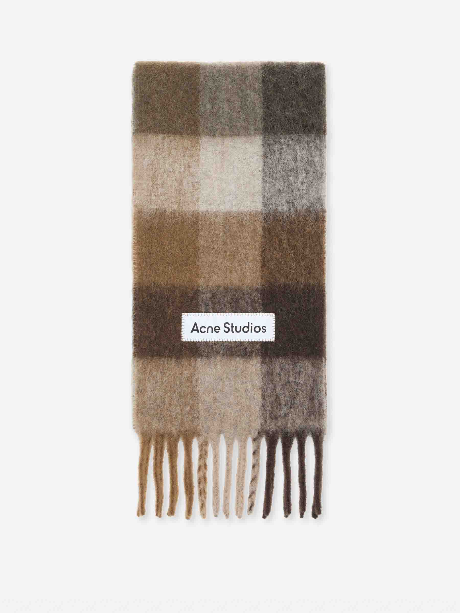 Acne Studios Mujer Barcelona Bufanda Logo Lana color Marrón Oscuro sku 796-000126 06 - Foto 1