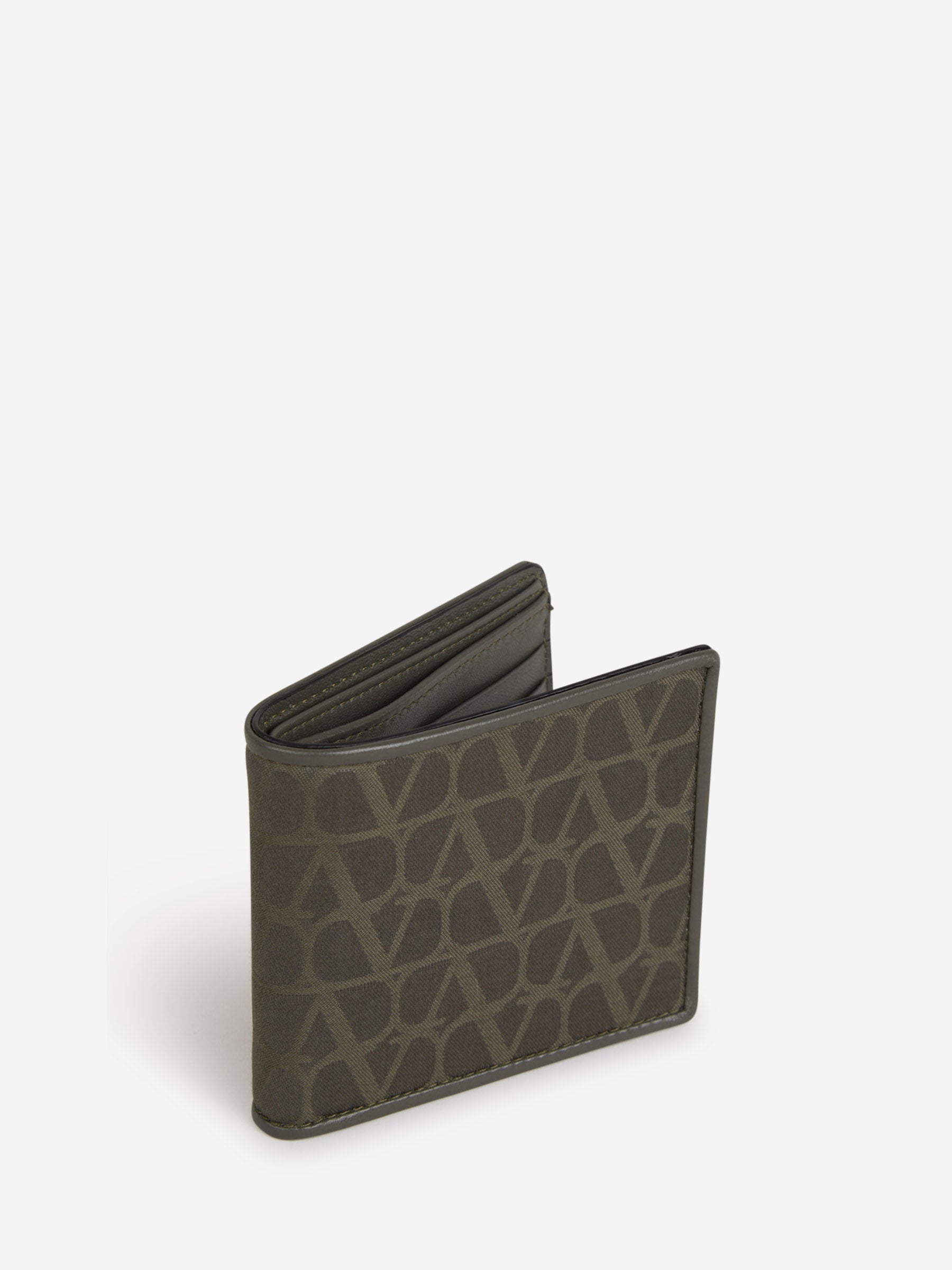 Valentino Garavani Cartera Jacquard Logo color Verde Militar sku 691-001329 02 - Foto 2