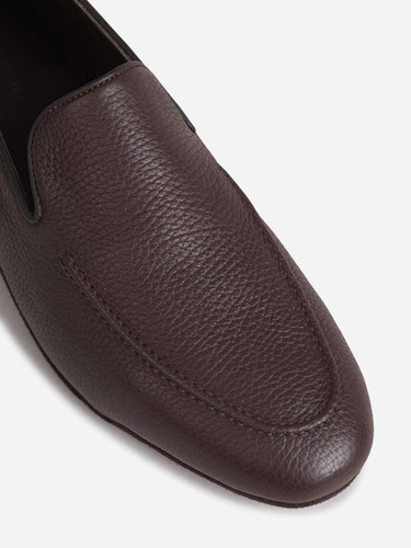 Santa Eulalia Hombre Barcelona Zapatillas Homewear Piel color Marrón Oscuro sku 612-000066 01 - Foto 4