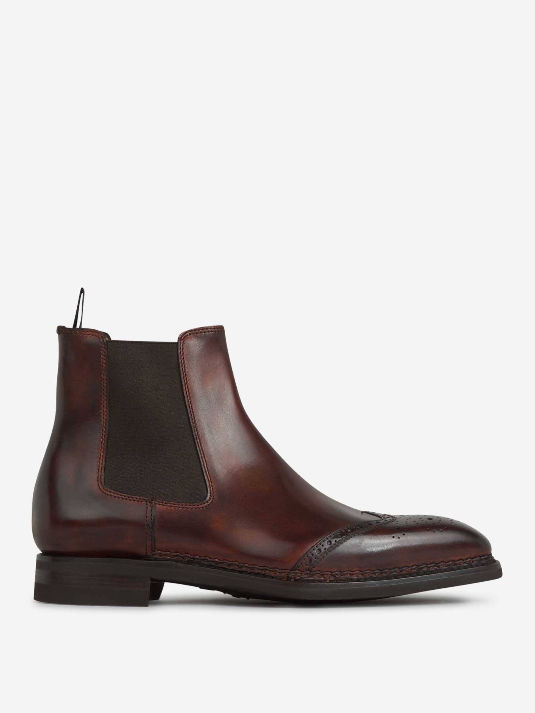 Bontoni Hombre Barcelona Zapatos Cavaliere Piel color Marrón Oscuro sku 611-004473 01 - Foto 1