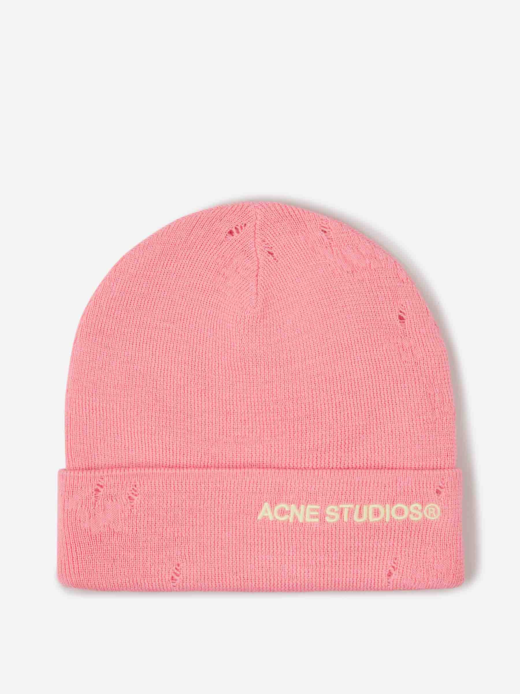 Acne Studios Hombre Barcelona Gorro Logo Desgastado color Rosa sku 695-001534 02 - Foto 1