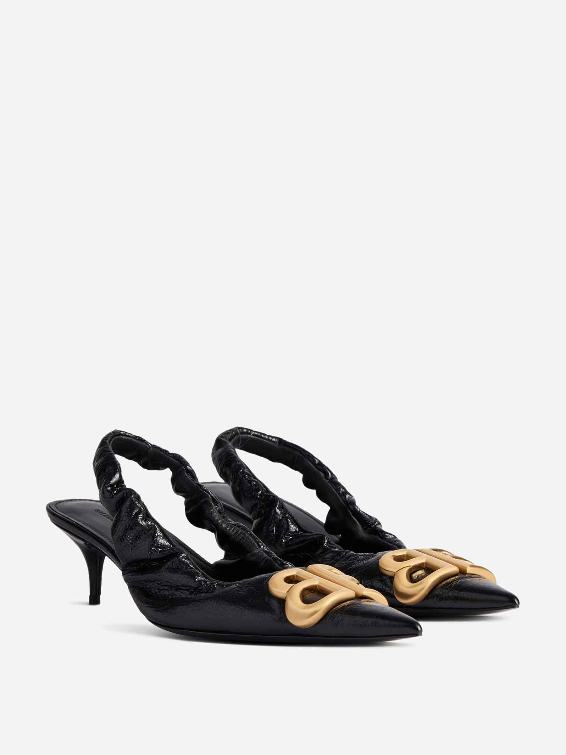 Balenciaga Mujer Barcelona Slingbacks Monaco Logo color Negro sku 800-005431 01 - Foto 2