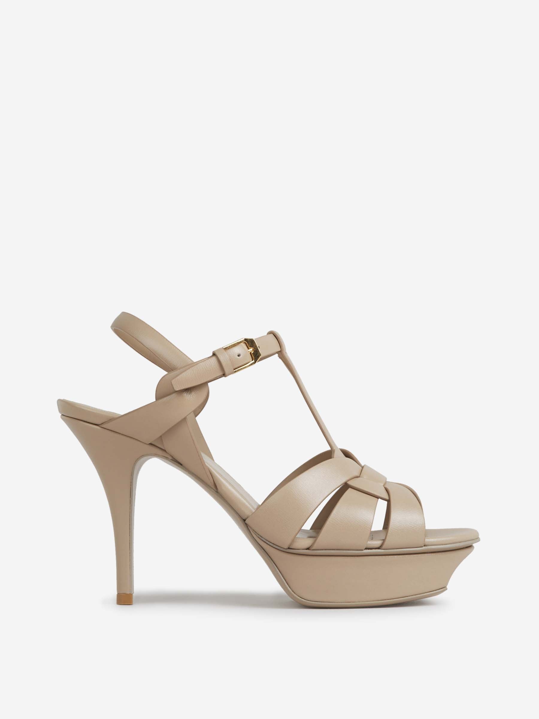 Saint Laurent Mujer Barcelona Sandalias Tacón Tribute color Nude sku 800-005435 01 - Foto 1