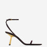 Saint Laurent Mujer Barcelona Sandalias Charol Lee color Marrón Oscuro sku 800-005437 01 - Foto 1