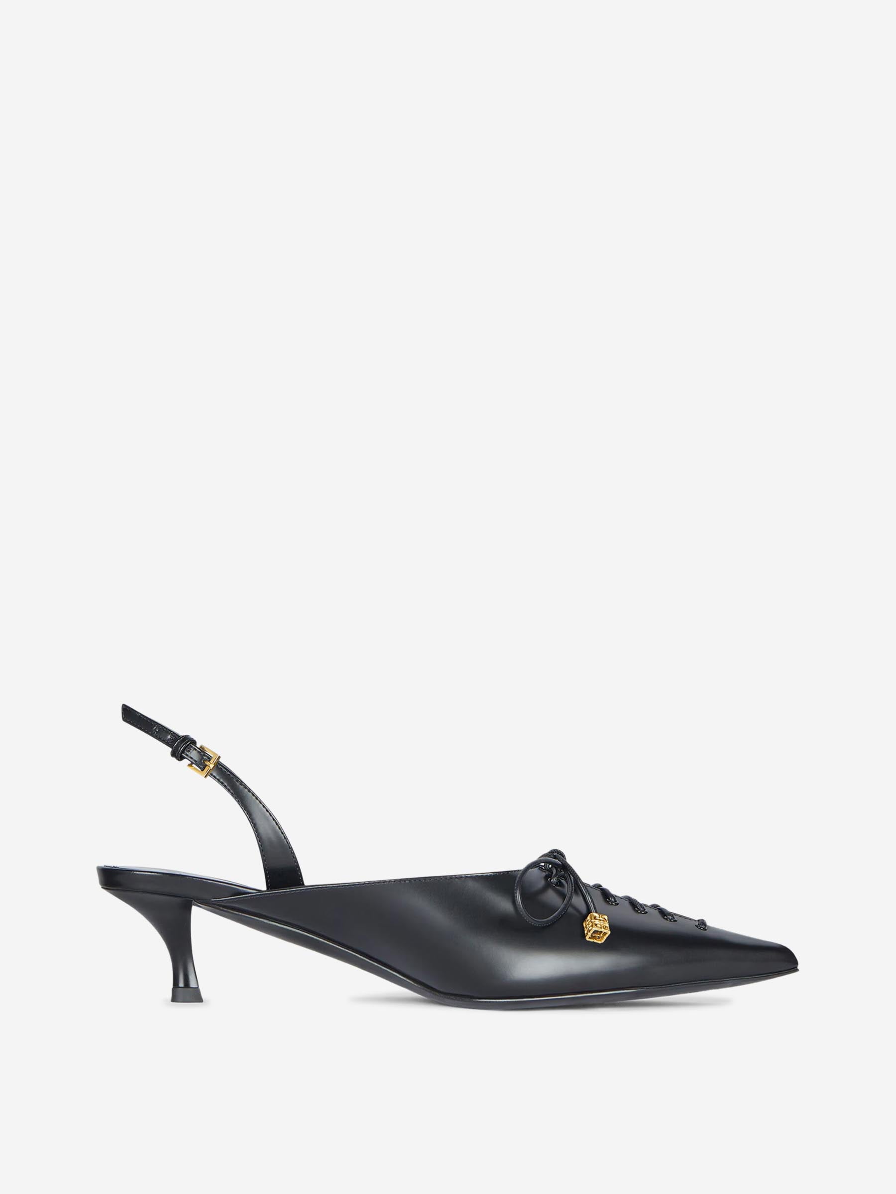 Givenchy Mujer Barcelona Slingbacks Cordones Piel color Negro sku 800-005523 01 - Foto 1