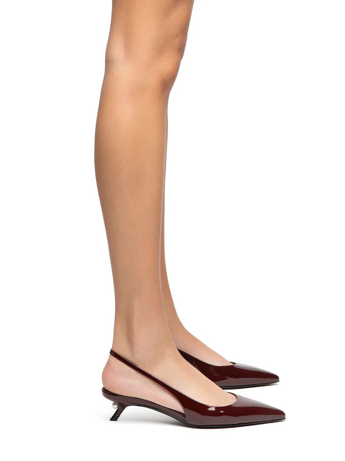 Aleví Milano Mujer Barcelona Slingback Eve charol color Burdeos sku 800-005540 01 - Foto 2