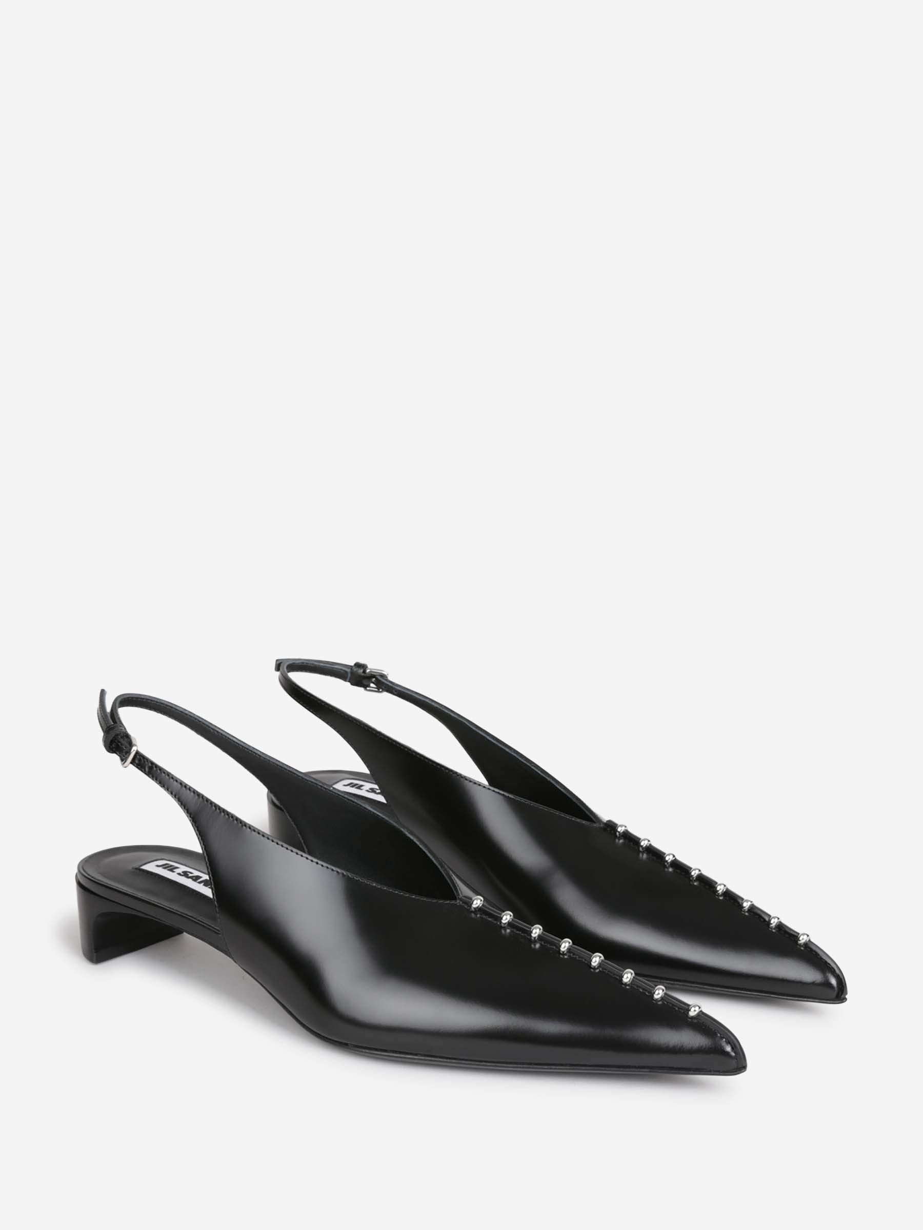 Jil Sander Mujer Barcelona Slingback Piel Spazzolato color Negro sku 800-005557 00 - Foto 2