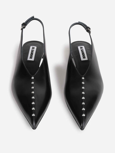 Jil Sander Mujer Barcelona Slingback Piel Spazzolato color Negro sku 800-005557 00 - Foto 4