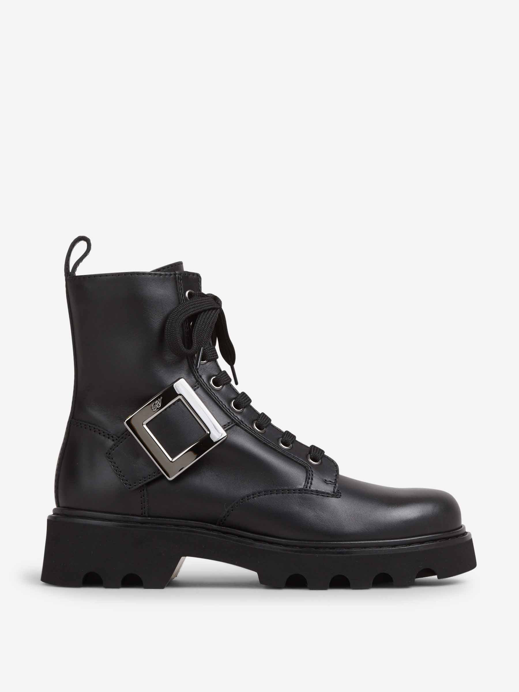 Roger Vivier Mujer Barcelona Botas Cordones Hebilla color Negro sku 800-005568 01 - Foto 1