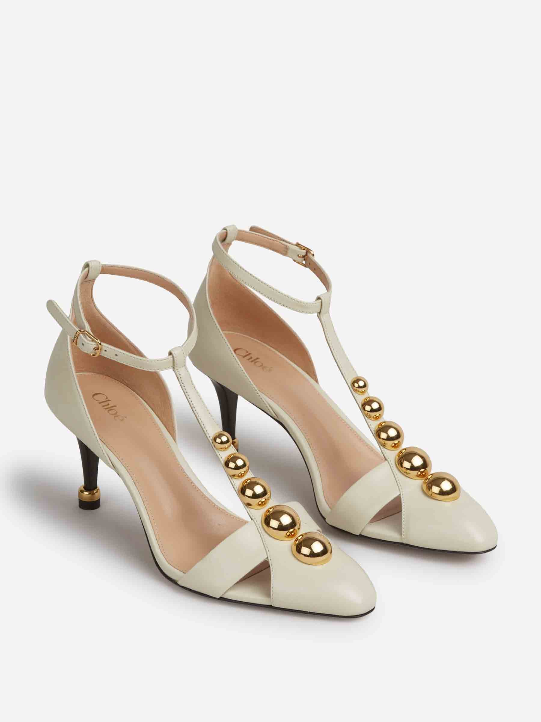 Chloé Mujer Barcelona Sandalias Tacón Cleia color Crema sku 800-005590 01 - Foto 2