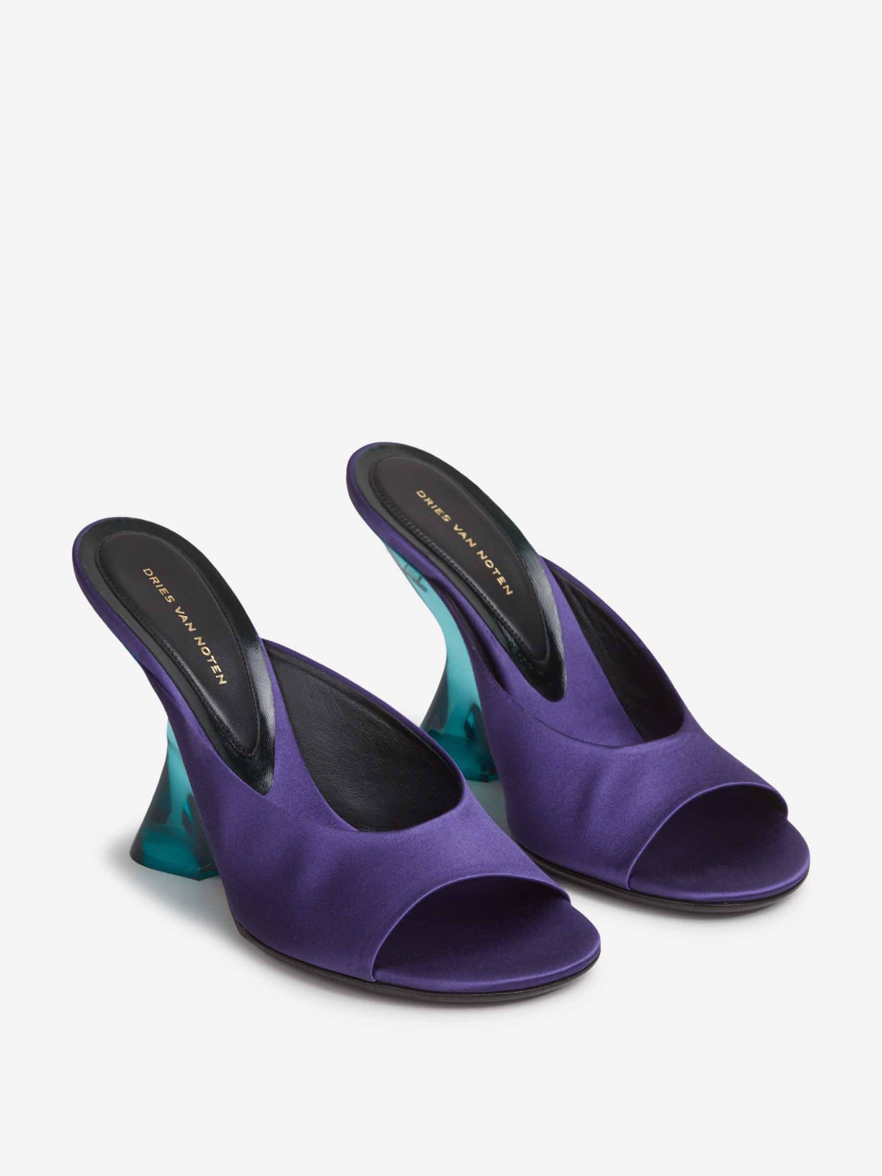 Dries Van Noten Mujer Barcelona Zapato Cuña Satén color Lavanda sku 800-005592 01 - Foto 2