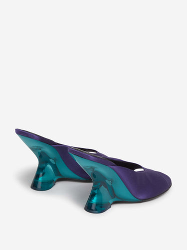 Dries Van Noten Mujer Barcelona Zapato Cuña Satén color Lavanda sku 800-005592 01 - Foto 3