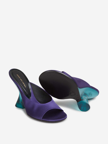 Dries Van Noten Mujer Barcelona Zapato Cuña Satén color Lavanda sku 800-005592 01 - Foto 4