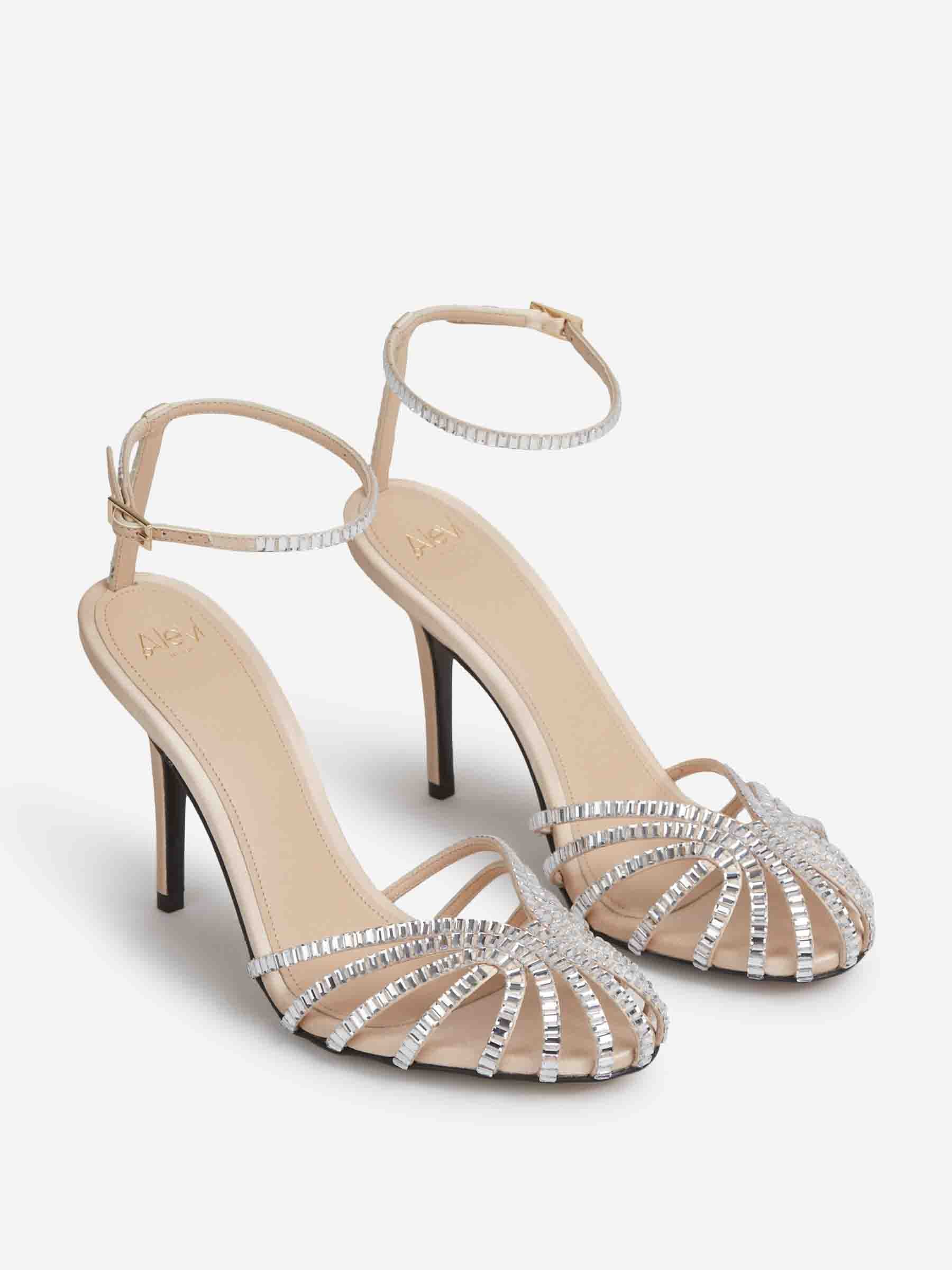 Aleví Milano Mujer Barcelona Sandalias Penelope Xtal color Nude sku 800-005604 01 - Foto 2