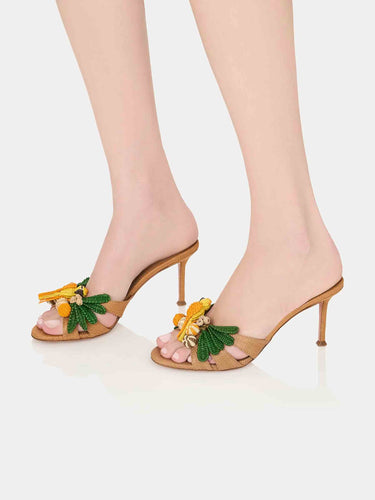 Aquazzura Mujer Barcelona Mule Birdsong color Camel sku 800-005611 01 - Foto 3