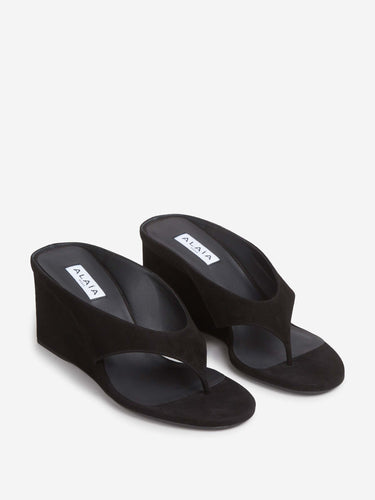 Alaïa Mujer Barcelona Mules Cúbicos Ante color Negro sku 800-005615 01 - Foto 2