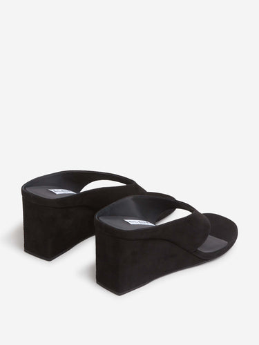 Alaïa Mujer Barcelona Mules Cúbicos Ante color Negro sku 800-005615 01 - Foto 3
