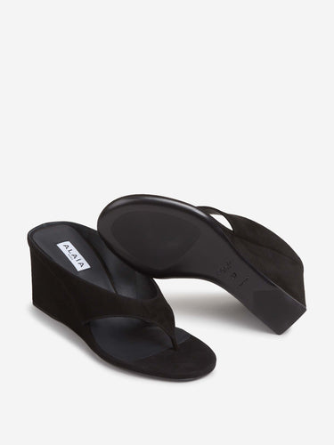 Alaïa Mujer Barcelona Mules Cúbicos Ante color Negro sku 800-005615 01 - Foto 4