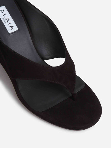 Alaïa Mujer Barcelona Mules Cúbicos Ante color Negro sku 800-005615 01 - Foto 5