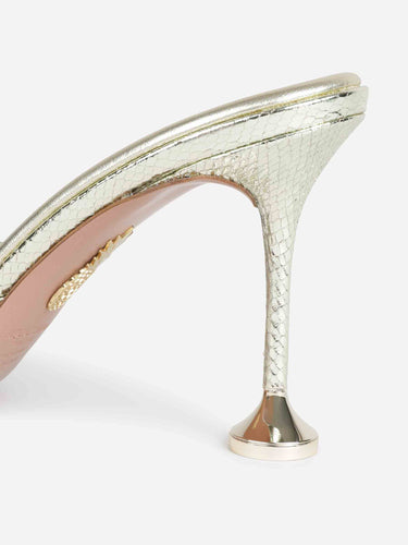 Aquazzura Mujer Barcelona Mules Bisous 85 color Dorado sku 800-005621 01 - Foto 3