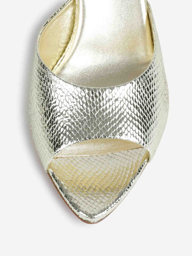 Aquazzura Mujer Barcelona Mules Bisous 85 color Dorado sku 800-005621 01 - Foto 4