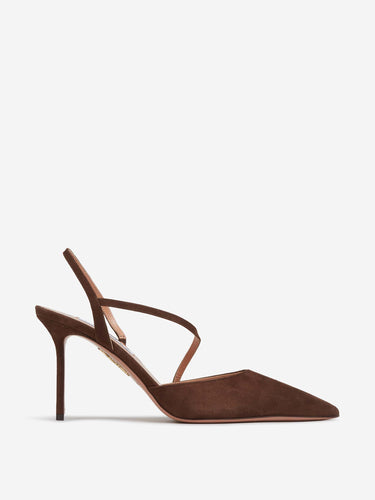 Aquazzura Mujer Barcelona Zapatos Tacón Ante color Marrón Oscuro sku 800-005625 01 - Foto 1