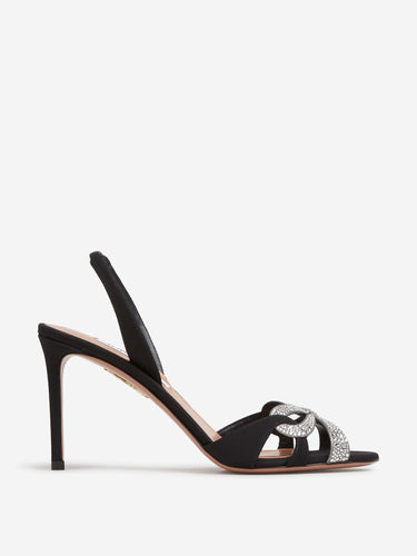 Aquazzura Mujer Barcelona Slingbacks Ribbon Kiss color Negro sku 800-005626 01 - Foto 1
