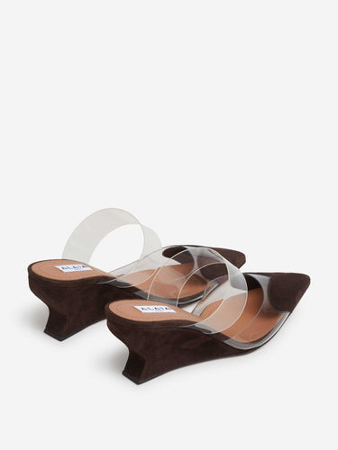 Alaïa Mujer Barcelona Mules Le Coeur color Burdeos sku 800-005632 01 - Foto 3