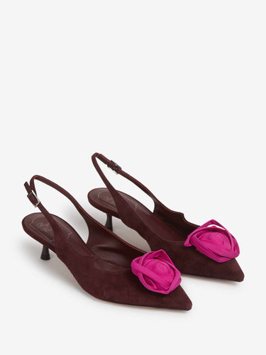 Roger Vivier Mujer Barcelona Salones Slingback Rose Vivier color Burdeos sku 800-005647 01 - Foto 2