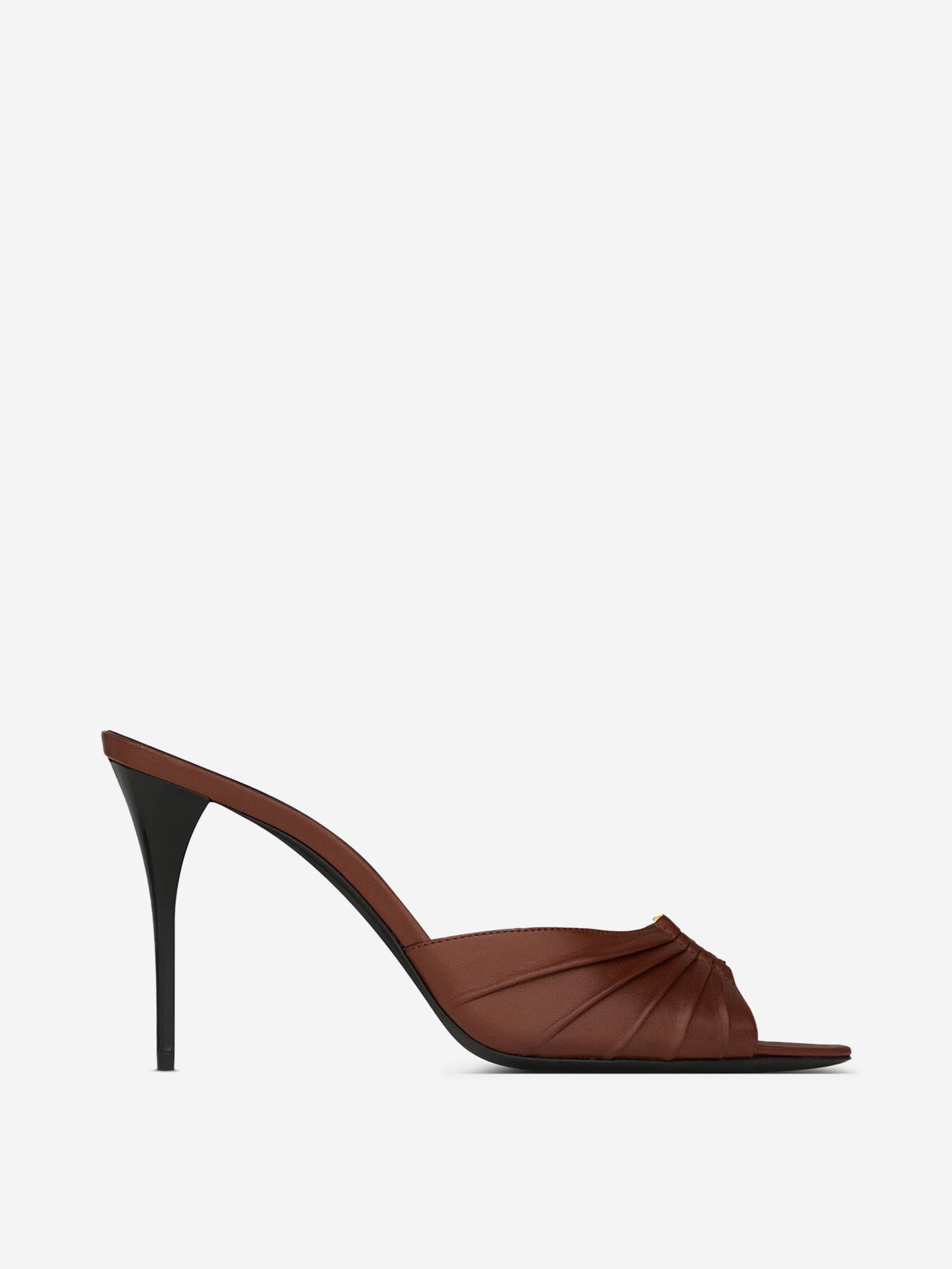 Saint Laurent Mujer Barcelona Mules Babylone Piel color Marrón Oscuro sku 801-000010 01 - Foto 1