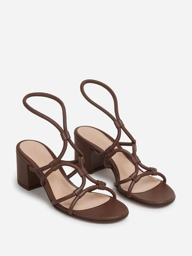 Gianvito Rossi Mujer Barcelona Sandalia Tacón Bajo color Marrón sku 801-000017 01 - Foto 2