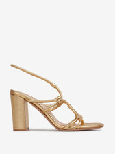 Gianvito Rossi Mujer Barcelona Sandalias Tacón Nappa color Dorado sku 801-000018 01 - Foto 1