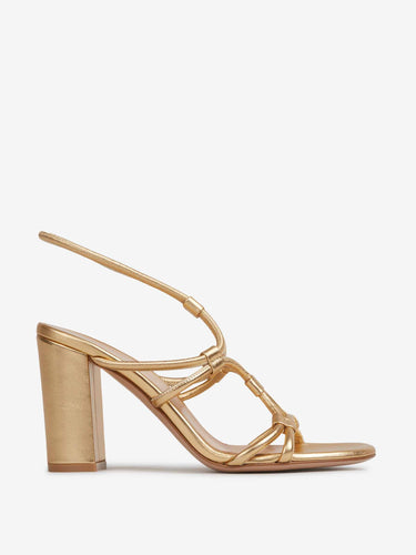 Gianvito Rossi Mujer Barcelona Sandalias Tacón Nappa color Dorado sku 801-000018 01 - Foto 1