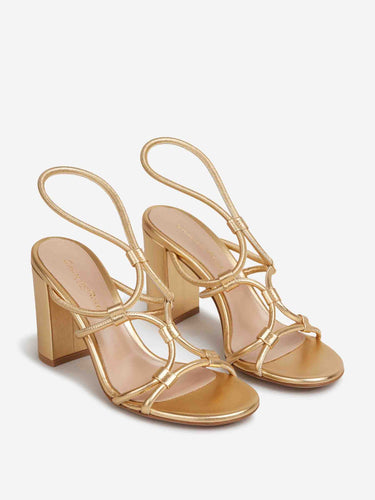 Gianvito Rossi Mujer Barcelona Sandalias Tacón Nappa color Dorado sku 801-000018 01 - Foto 2
