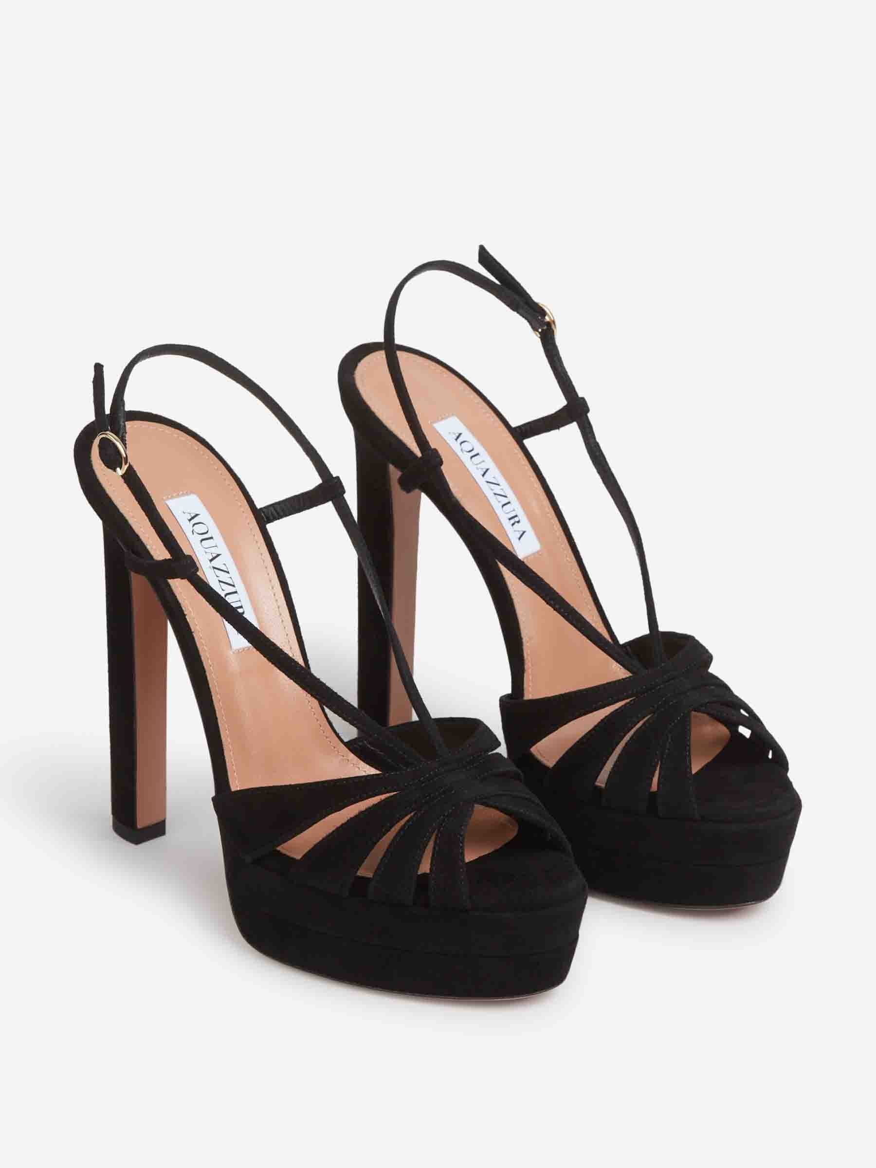 Aquazzura Mujer Barcelona Sandalias Aimée Plateau 130 color Negro sku 801-000024 01 - Foto 2
