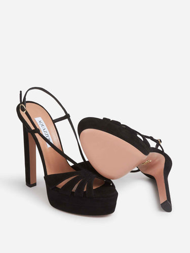 Aquazzura Mujer Barcelona Sandalias Aimée Plateau 130 color Negro sku 801-000024 01 - Foto 4