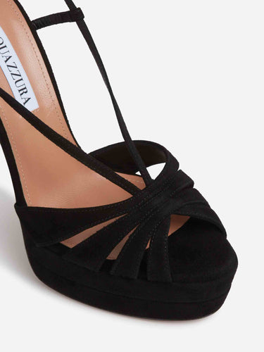 Aquazzura Mujer Barcelona Sandalias Aimée Plateau 130 color Negro sku 801-000024 01 - Foto 5