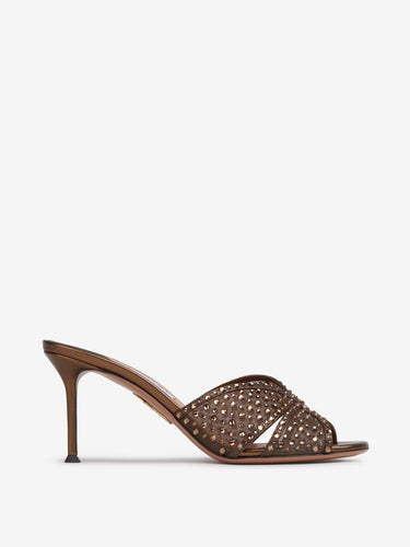 Aquazzura Mujer Barcelona Mules Crystal Lover color Marrón Oscuro sku 801-000027 01 - Foto 1