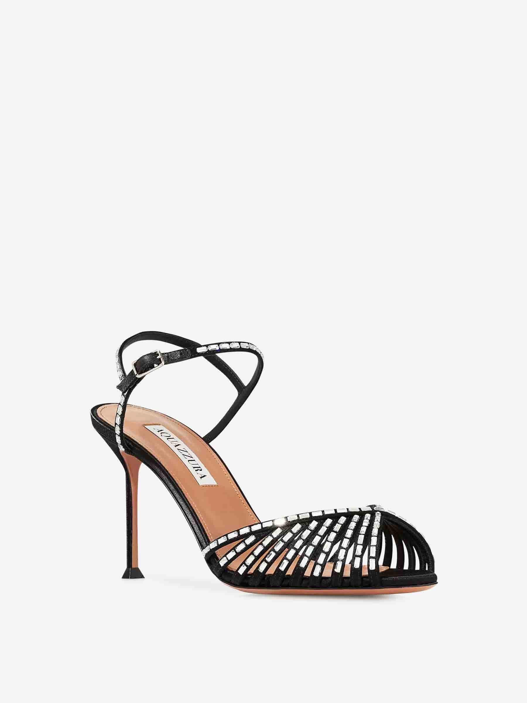 Aquazzura Mujer Barcelona Sandalias Hold Me Crystal 85 color Negro sku 801-000030 01 - Foto 2