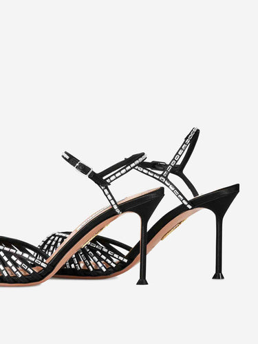 Aquazzura Mujer Barcelona Sandalias Hold Me Crystal 85 color Negro sku 801-000030 01 - Foto 4