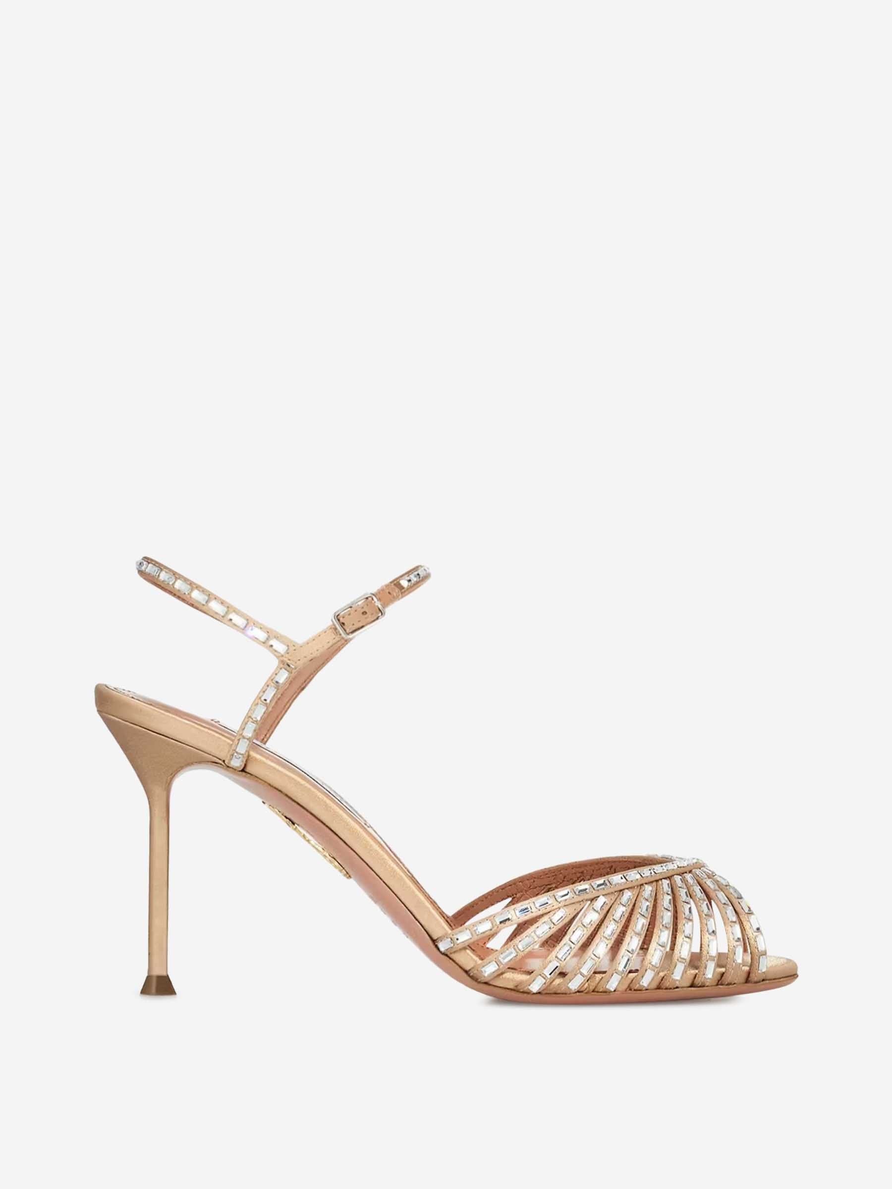 Aquazzura Mujer Barcelona Sandalias Hold Me Crystal 85 color Nude sku 801-000030 02 - Foto 1