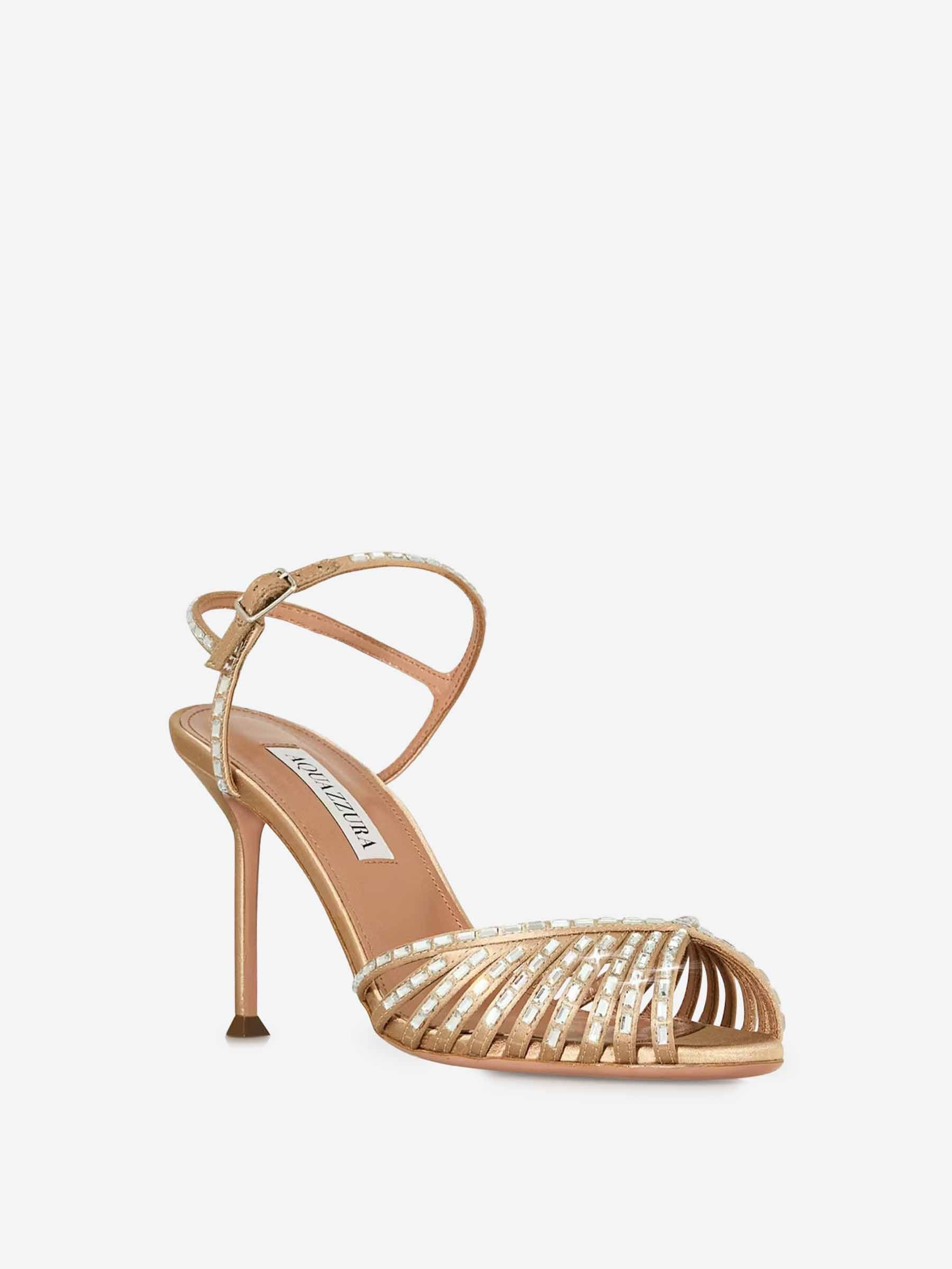 Aquazzura Mujer Barcelona Sandalias Hold Me Crystal 85 color Nude sku 801-000030 02 - Foto 2